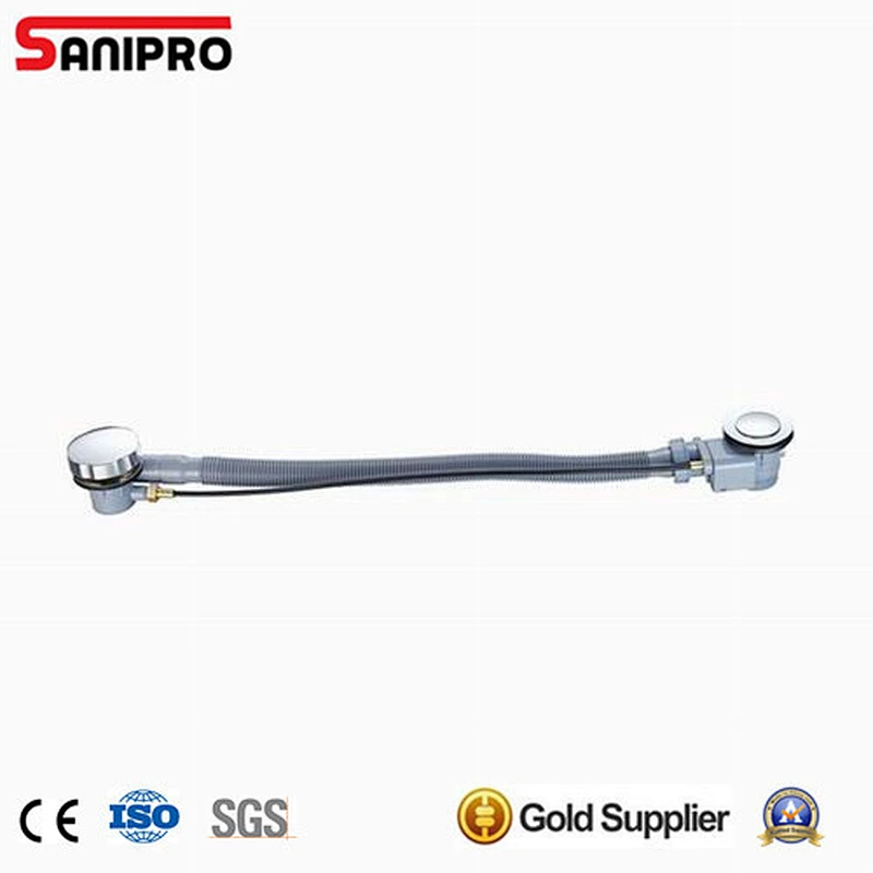 1 1/2'' plastic bathroom bathtub drain parts cable operated with lock function
