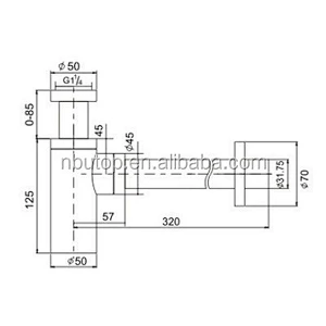 hot sale 1 1/4'' Brass Bottle Trap with round tube