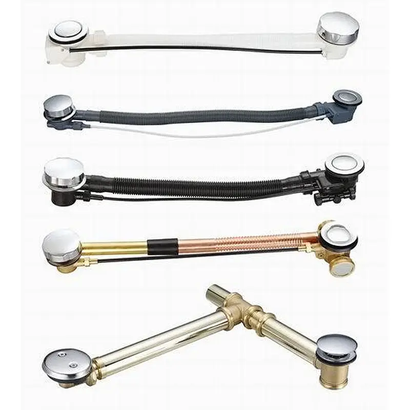 1 1/2'' plastic bathroom bathtub drain parts cable operated with lock function