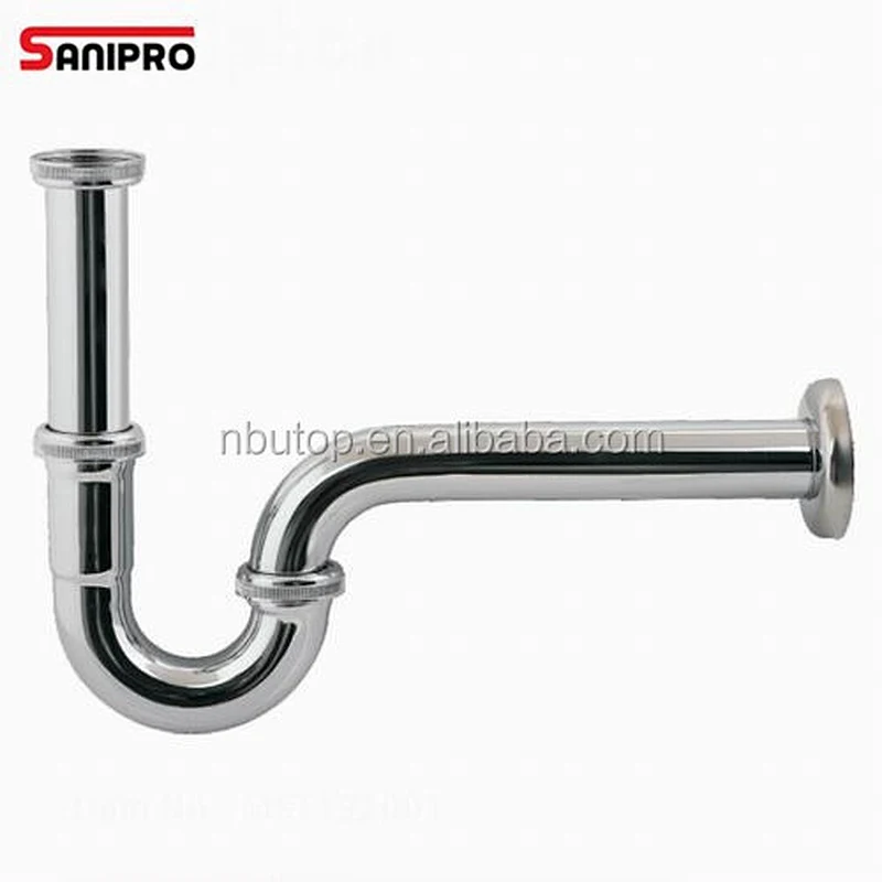 Sanipro competitive brass trap P shape siphon for wash basin