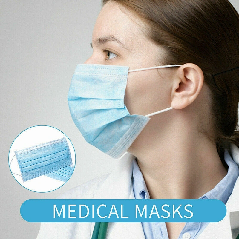 Wholesale Medical Mask Nonwoven 3-Ply PM2.5 Disposable Elastic Mouth Soft Breathable Coronavirus Face Masks