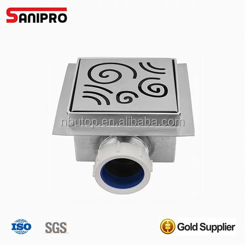 Bathroom and kitchen stainless steel floor drain grate