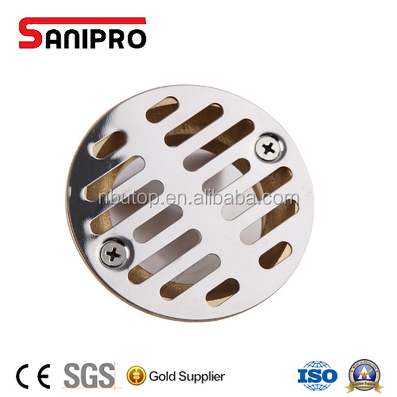 2 in. Chrome-Plated Brass Threaded Shower Stall Strainer