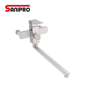 SUS304 Stainless Steel Kitchen faucet Brushed Nickel Water Taps Cold&Hot Mixer Taps