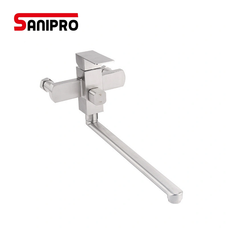 SUS304 Stainless Steel Kitchen faucet Brushed Nickel Water Taps Cold&Hot Mixer Taps