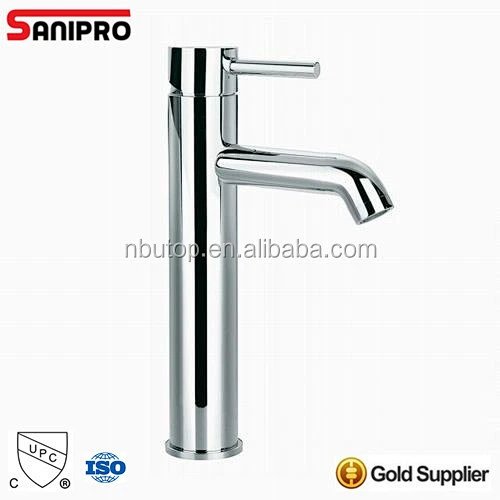 Sanipro high quality brass chrome plating single lever bathroom basin faucet parts