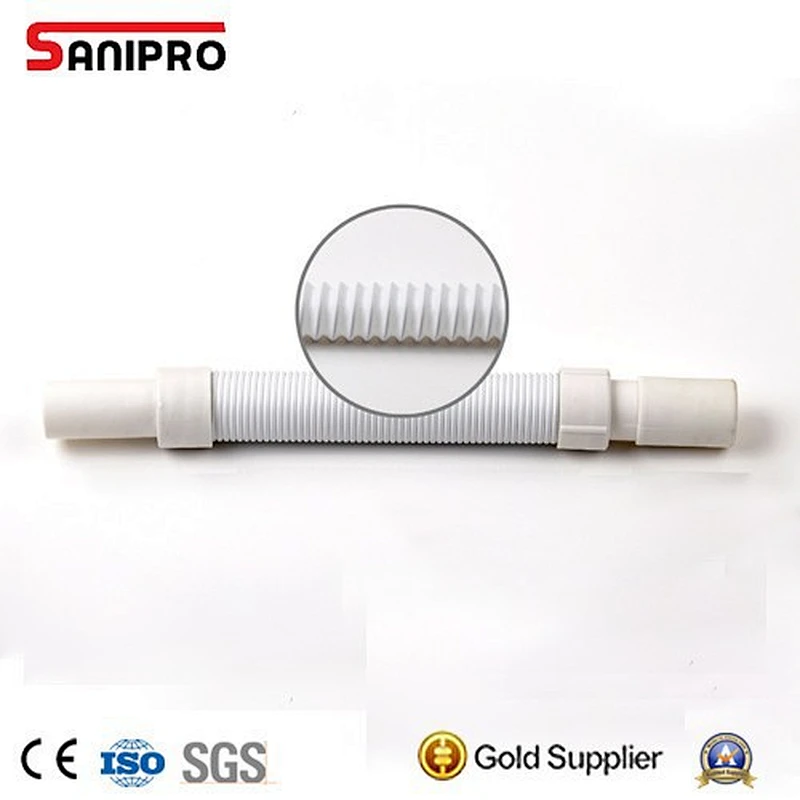 Plastic flexible kitchen sink drain waste hose pipe