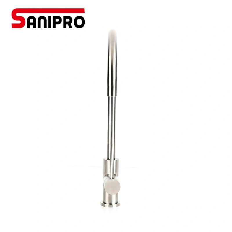 SANIPRO Kitchen Faucets Stainless Steel 25mm Cartridge Kitchen Mixer Single Handle Mixer Sink Tap Kitchen Faucet