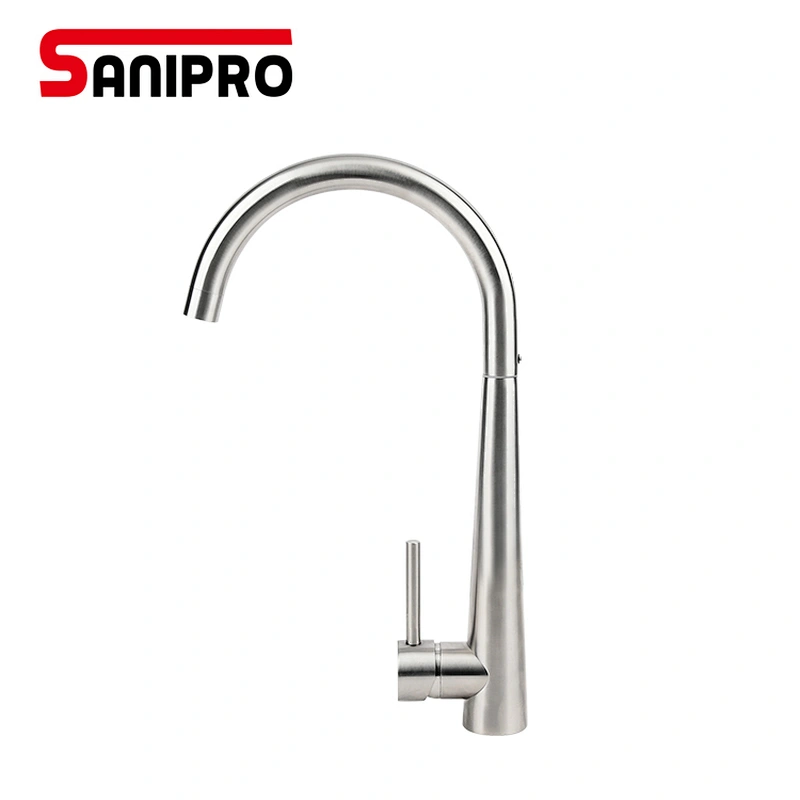 SANIPRO Cold &Hot Kitchen Faucet Brushed SUS304 Stainless Steel Faucets 360 Degree Rotation Taps Torneira Gourmet