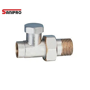 Radiator valve with Round Handle Chrome Plated