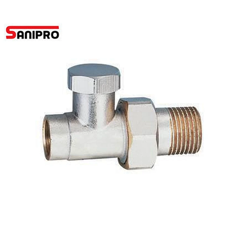 Radiator valve with Round Handle Chrome Plated