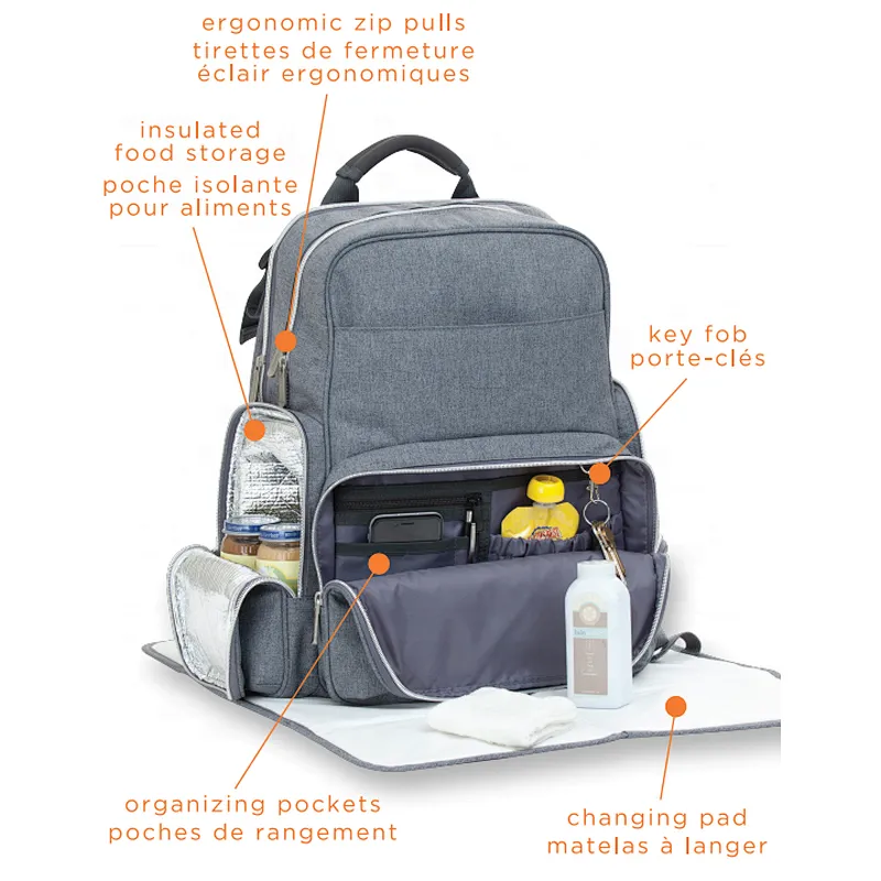 Uweld Backpack Diaper Bag With Changing Mat For Kids