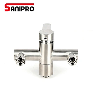 SANIPRO Bathtube Faucet Brushed Single Handle Hot And Cold Water Faucet Without Water Pipe Dual Water Outlet Tap