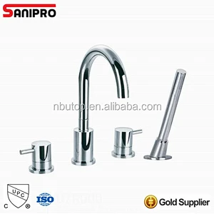 Sanipro brass chrome plated water bath tub faucet