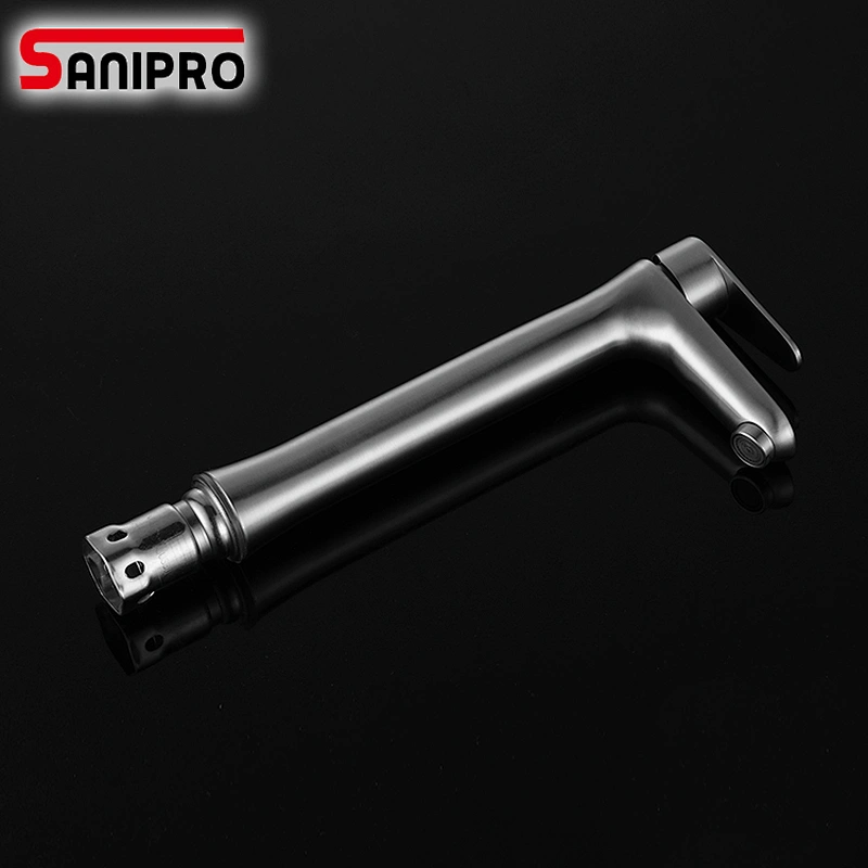 SANIPRO SUS304 Stainless Steel Basin Sink Mixer Tap Faucet Bathroom Mixer Faucet SUS304 SATIN NICKEL BRUSHED