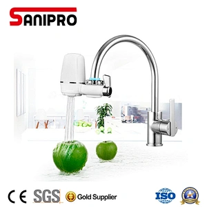 Sanipro faucet mounted water filter with activated carbon