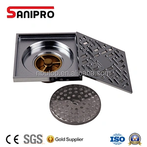 SANIPRO popular bathroom drain brass chrome floor drain