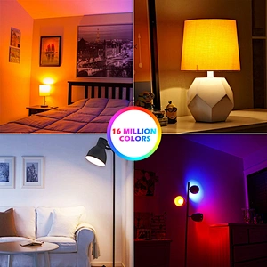 CAMPFIRE B22 E27 Dimmable Timer Function Rgbw/Ww/Cw 9W 15W Wifi Led Light Smart Bulb With Alexa/Google Home