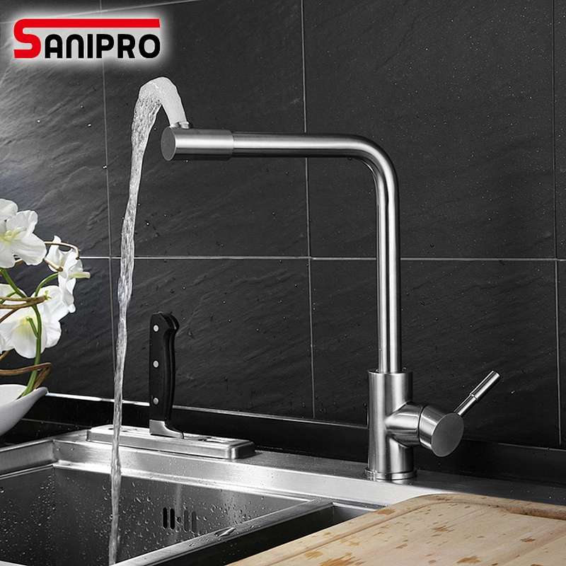 SANIPRO Cold &Hot Kitchen Faucet SUS304 Kitchen Mixer Tap banheiro torneira Water Mixer