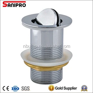 1 1/4'' Brass Basin rotating top drain without overflow