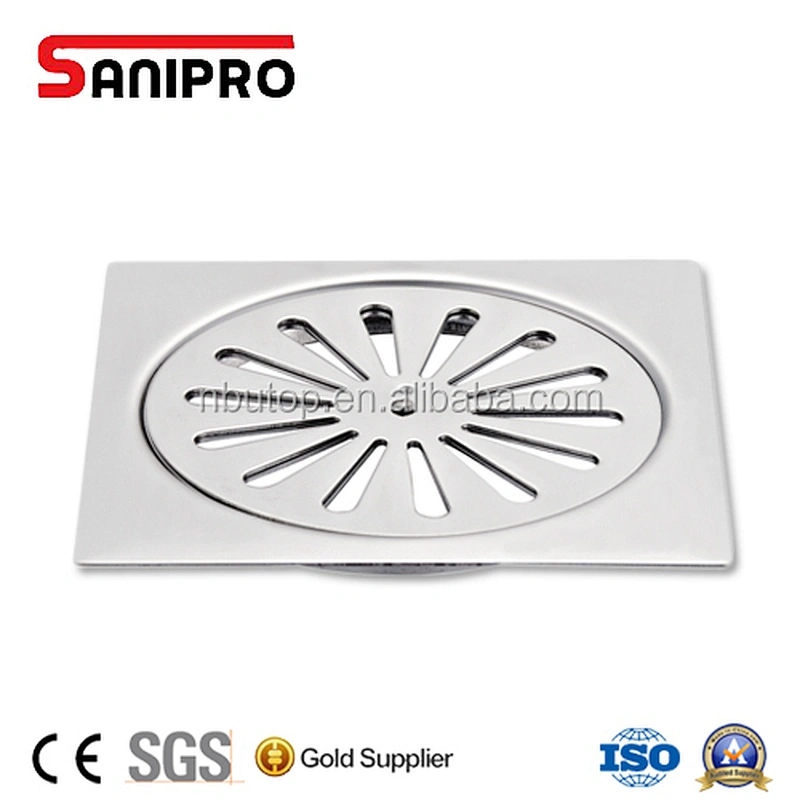 Stainless Steel Square Shape Pop Up Waste Shower Floor Drain Strainer