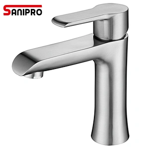 SANIPRO Bathroom Basin Faucet Bathroom Tap Hot Cold Water Sink Faucets Stainless Steel Single water Basin Mixer Water Taps