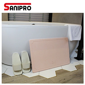 SANIPRO Natural Diatomaceous Earth Absorbent Pad Diatom Mud Floor Mat Bathroom quick-drying super absorbent pad
