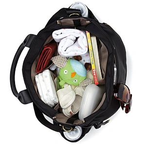 Uweld Fashion Tote Diaper Bag With Changing Pad Stroller Attachment