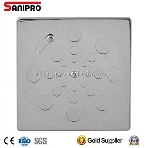 Square stainless steel floor drain cover with mirror surface for Brazil market