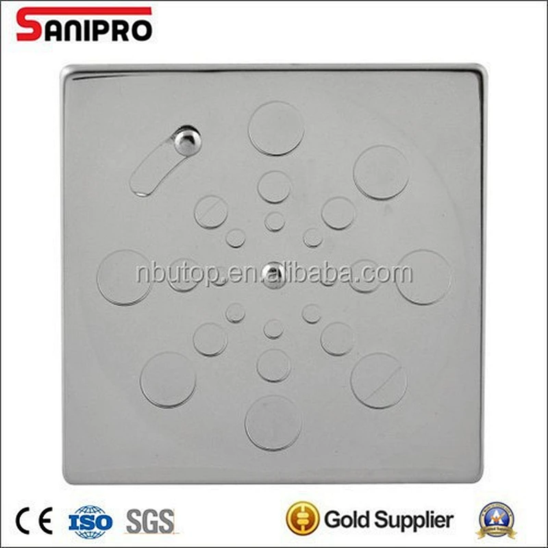Square stainless steel floor drain cover with mirror surface for Brazil market
