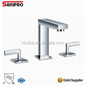 Sanipro 3 hole Brass Bathroom basin Faucet Basin Mixer Tap,chrome Finished
