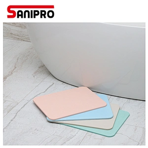 Natural Diatom mud Absorbent Foot pad, Non-Slip Quick-Drying Floor mat for Bathroom Anti Slip Shower Mat