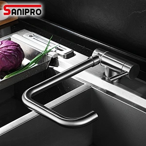 SANIPRO Stainless Steel Multifunctional SUS304 Kitchen Sink Faucet Mixer Foldable Rotating Kitchen mixer Hot Cold Water Tap
