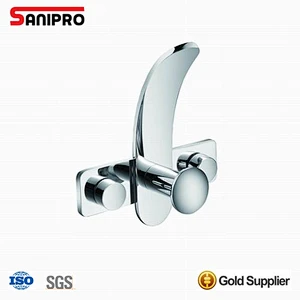 Brass single bath robe hooks
