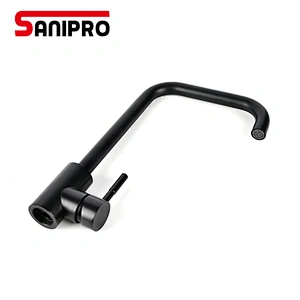 SANIPRO Kitchen Faucets Black Stainless Steel Kitchen Sinks Faucet Kitchen Mixer Tap Cold and Hot Water