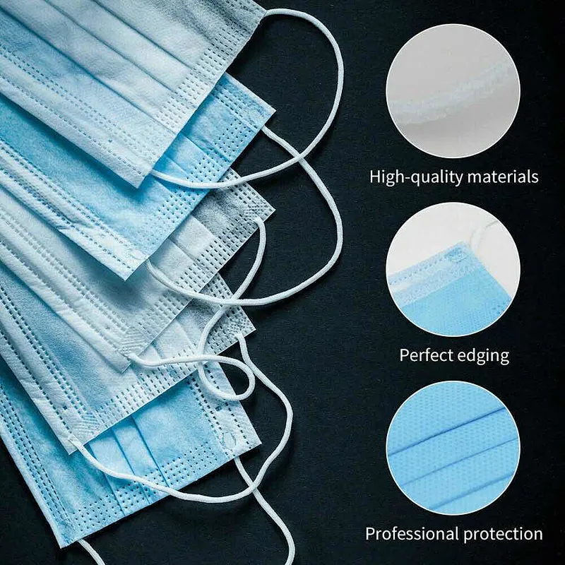 Wholesale Medical Mask Nonwoven 3-Ply PM2.5 Disposable Elastic Mouth Soft Breathable Coronavirus Face Masks