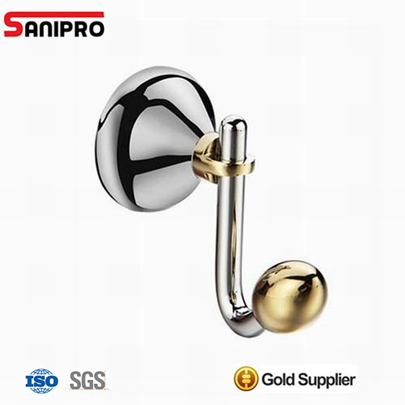 Brushed nickel bathroom double antique towel hooks