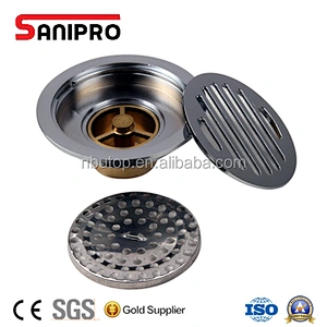 SANIPRO Drainer Round Shower Floor Drain with Removable Strainer