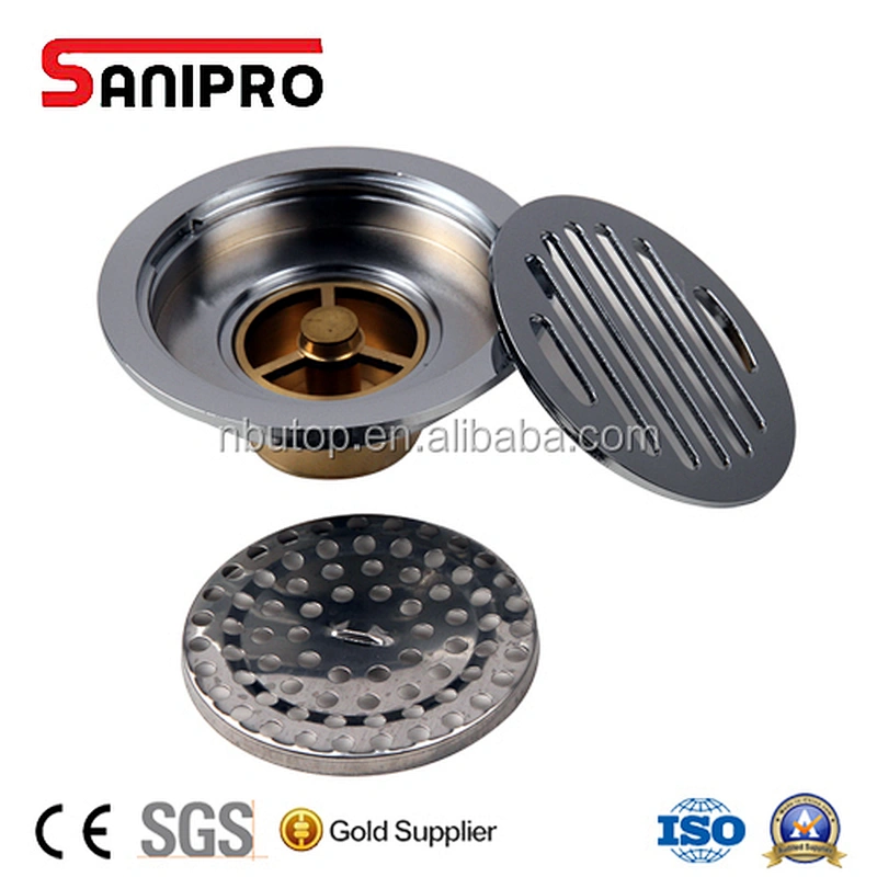 SANIPRO Drainer Round Shower Floor Drain with Removable Strainer