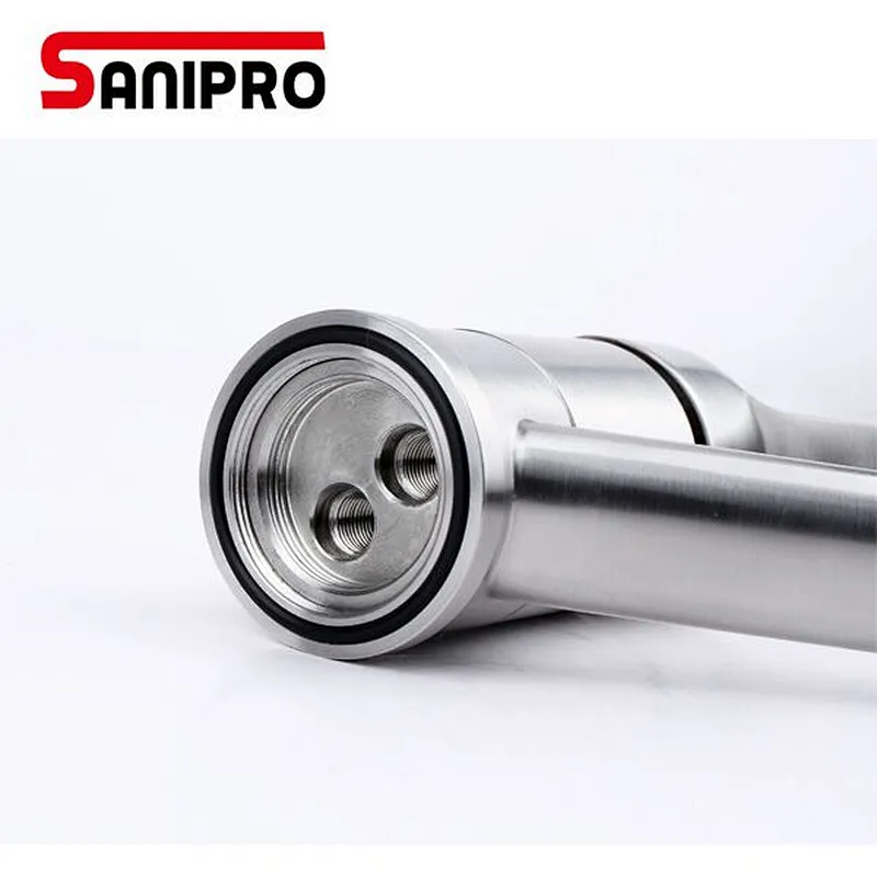 Sanipro-360 degree rotatable stainless steel 304 brushed surface kitchen faucet