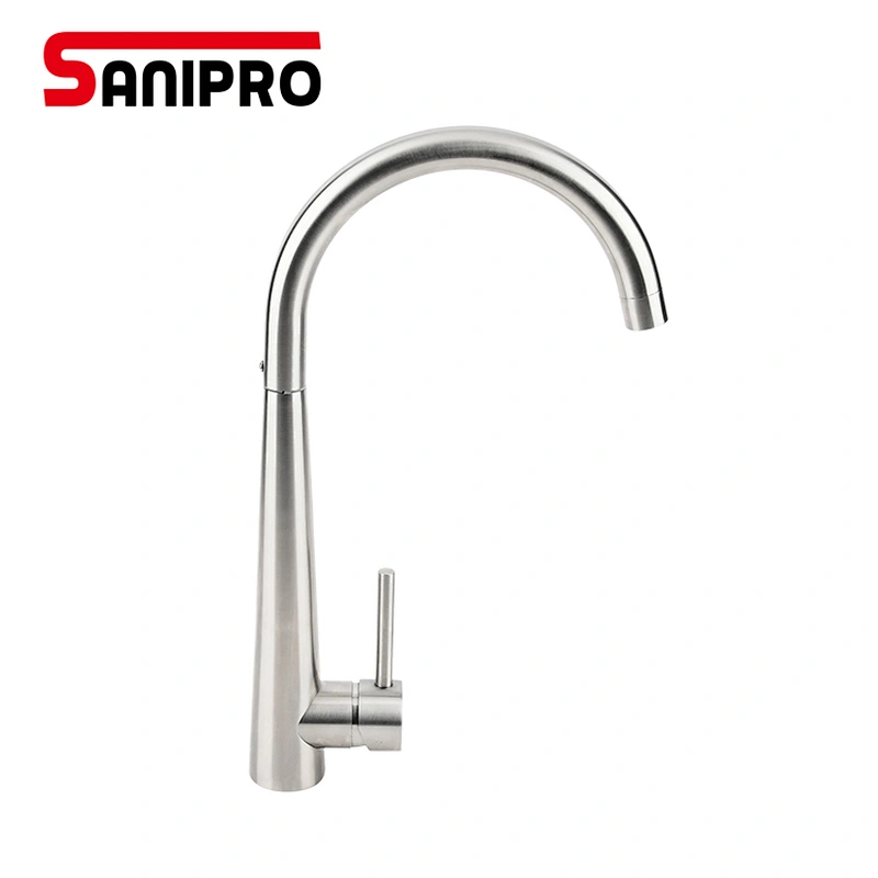 SANIPRO Cold &Hot Kitchen Faucet Brushed SUS304 Stainless Steel Faucets 360 Degree Rotation Taps Torneira Gourmet
