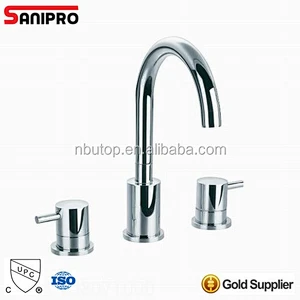Sanipro brass chrome plating single lever UPC bathroom washbasin faucet
