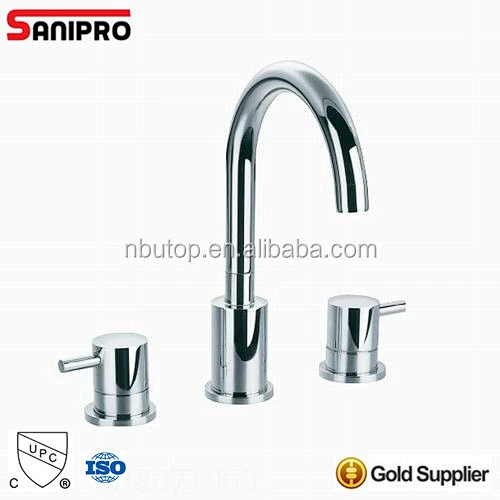 Sanipro brass chrome plating single lever UPC bathroom washbasin faucet