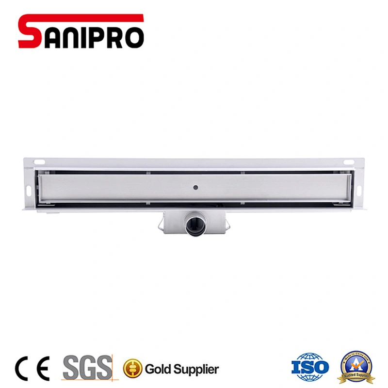 Sanipro new style linear drain high quality shower drain against the wall