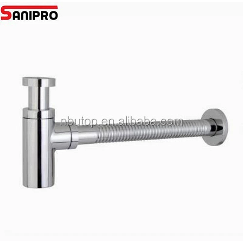 1 1/4'' Brass Bottle Trap with Flexible Pipe