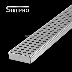 Stainless steel shower linear drain with outlet pipe diamater 50MM