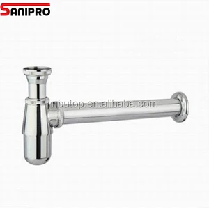 1 1/2'' Brass Siphon with pipe chrome plated