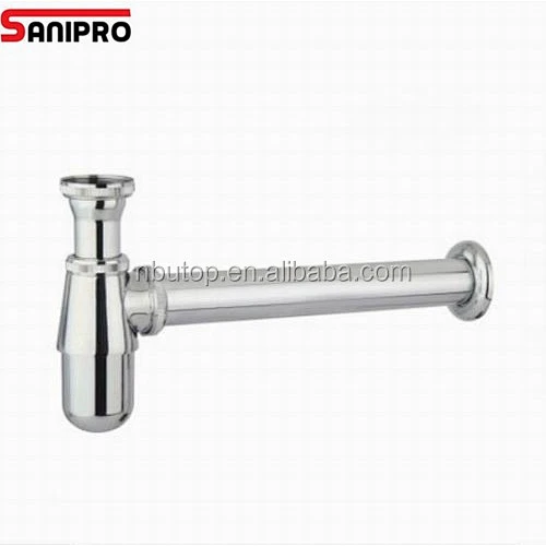 1 1/2'' Brass Siphon with pipe chrome plated