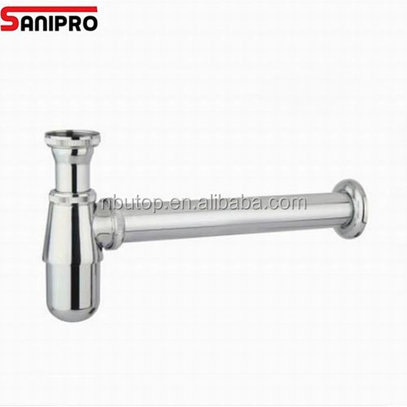 1 1/2'' Brass Siphon with pipe chrome plated