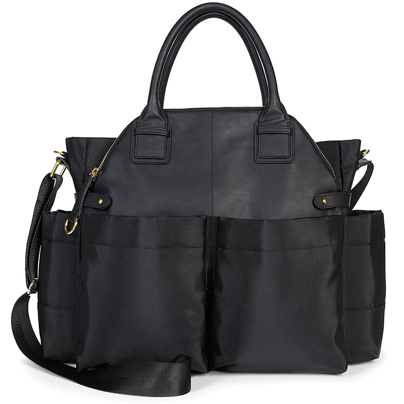 Uweld Fashion Tote Diaper Bag With Changing Pad Stroller Attachment
